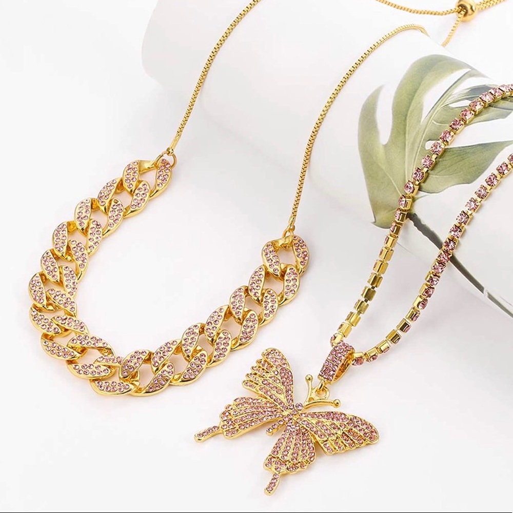 Butterfly Rose Gold Necklace 🦋🦋